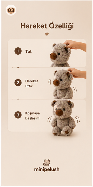 Minipelush Koşan Peluş Oyuncak